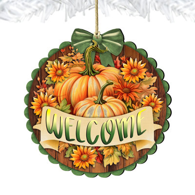 Ornement en bois Welcome