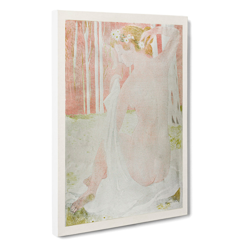 Nymph Crowned With Daisies by Maurice Denis - Wrapped Canvas Painting, 50cm H x 35cm W x 3cm D