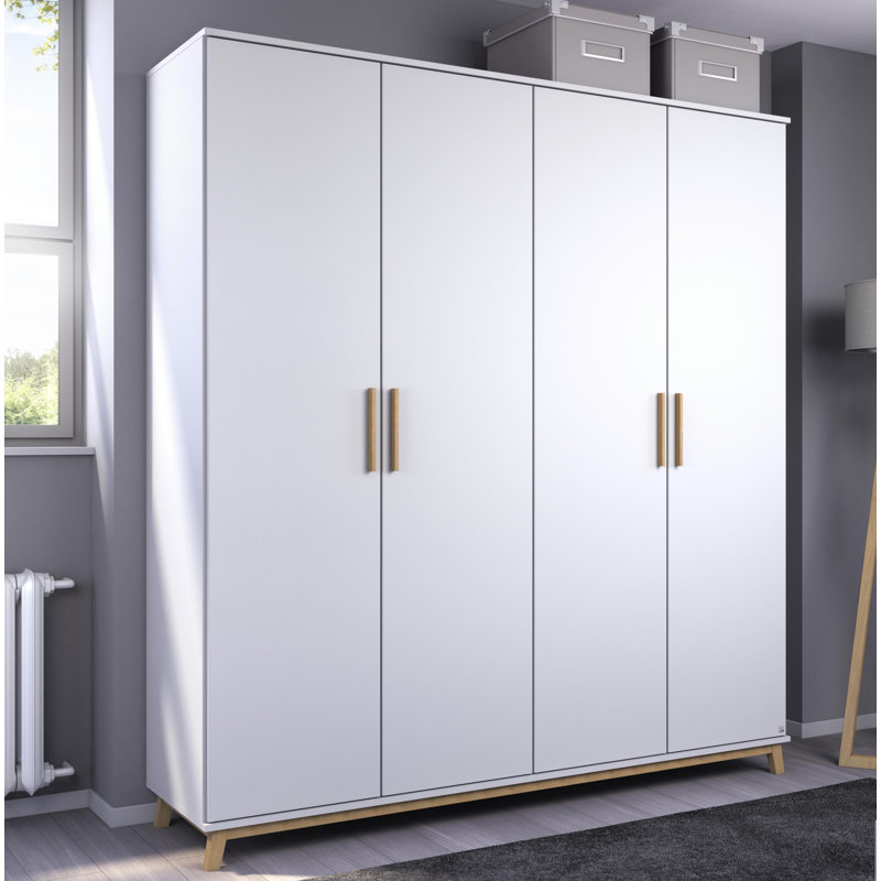 Closet Hinged door closet CARLSSON with solid wood handles and feet MADE IN GERMANY