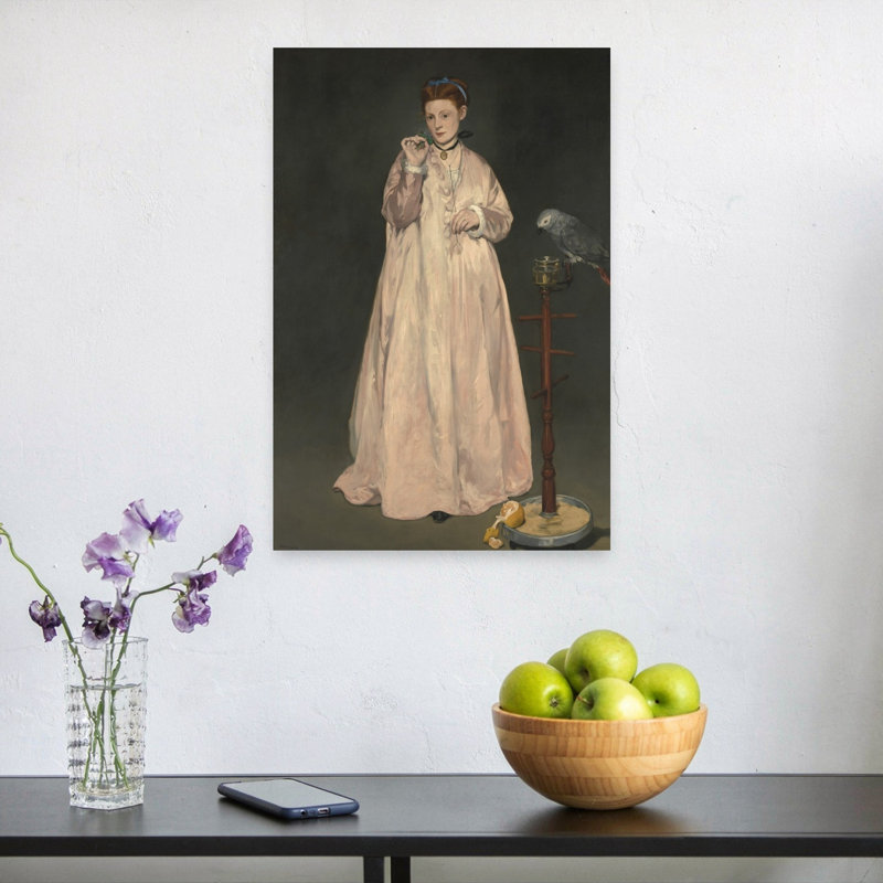 Young Lady In 1866 Abstract Contemporary Bird Portrait Wall Art Print, 60.96cm H x 40.64cm W