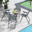 Ensemble de 4 tabourets de bar pliants pour patio avec structure en métal et repose-pieds-1693689694