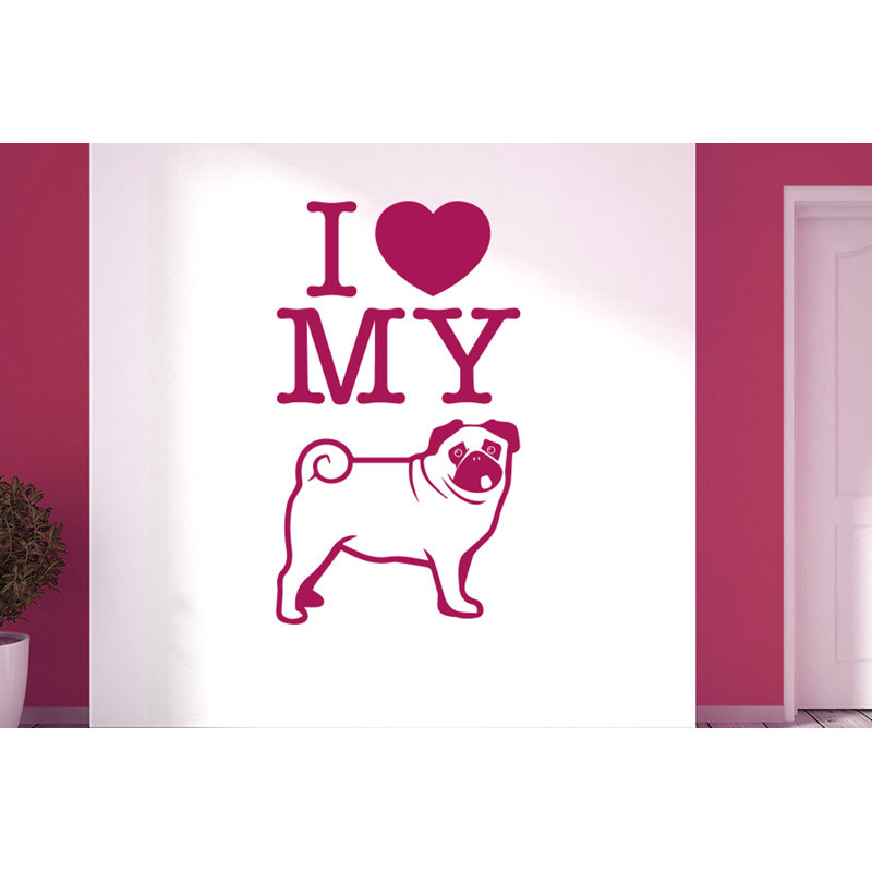 Animals Wall Decal, Violet, Large
