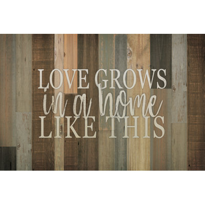 Wood Love Grow In Homes - Wrapped Canvas Art Prints