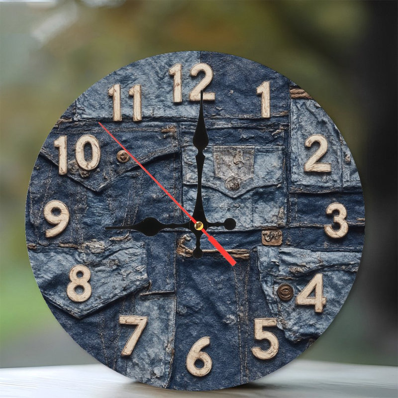 Horloge en denim avec chiffres