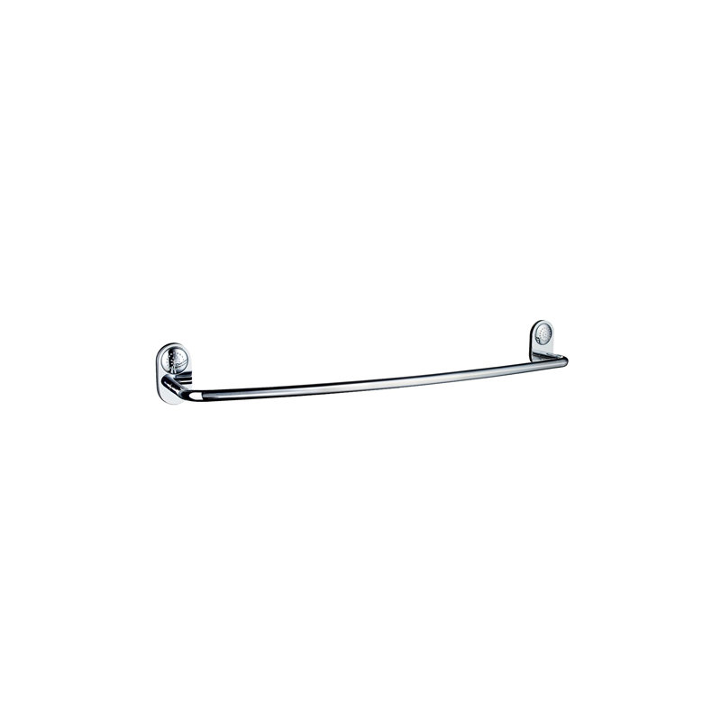 Double rail à double porte-serviettes 24 po Club, Chrome poli et brossé