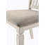 Ensemble de 2 chaises d'appoint en tissu brun clair et finition crème