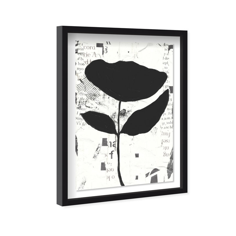 Single Tulip Print by Oliver Gal, 17.5"H x 25.5"W, Black Shadowbox