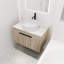 Ensemble de meuble-lavabo moderne 30 po avec lavabo en céramique, meuble-lavabo mural en chêne blanc avec porte à fermeture en douceur-1017120210-1017120207