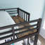 Triple lit superposé pour enfants, 3 lits superposés pour 3 personnes, lits superposés en métal, séparé en 3 lits simples, structure à réduction de bruit, NOIR