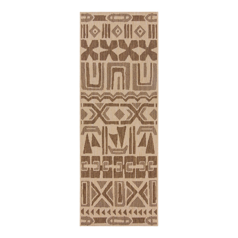 Reyn Spooner Tradewinds Huli Brown Hawaiian Tropical Polypropylene Flatweave Indoor/ Outdoor All Weather Area Rug