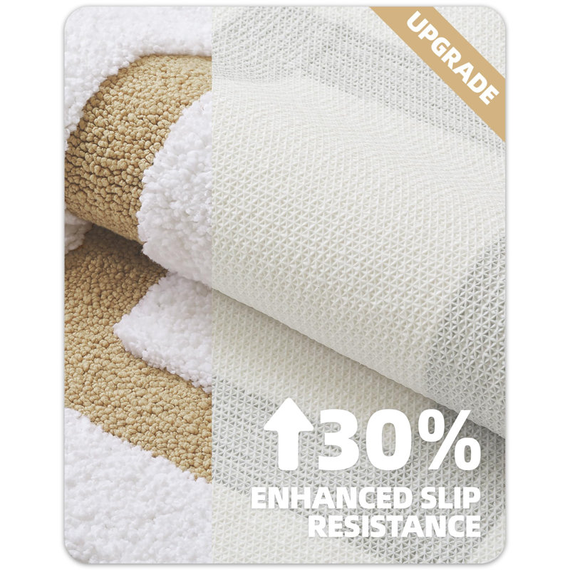 Tapis de bain avec envers antidérapant, 24" L x 16" W, Kaki