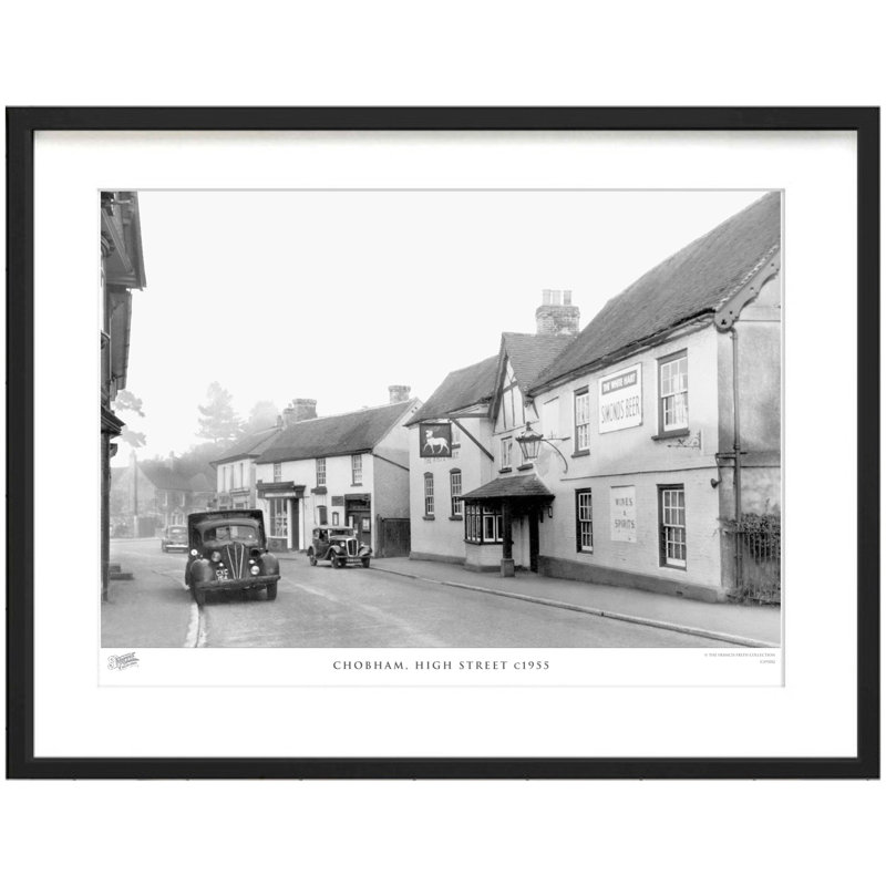 Chobham, High Street C1955 by Francis Frith - Single Picture Frame Print, 28cm H x 36cm W x 2.3cm D