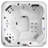 Canadian Spa Co 6 - Person 34 - Jet Acrylic Square Hot Tub with Ozonator and Built-in Speaker in White/Black