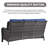 Schutt 7 - Person Outdoor Sofa Seating Group with Patio Wicker Chairs, Fire Pit and Cushions-1574815450