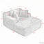 Chaise longue rembourrée en mousse Corduroy-570702641