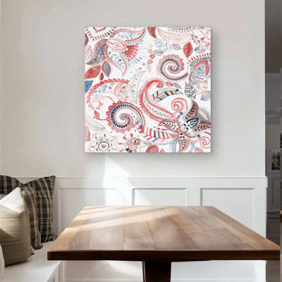 Paisley Pattern Metal Print - Elegant Home Decor Accent