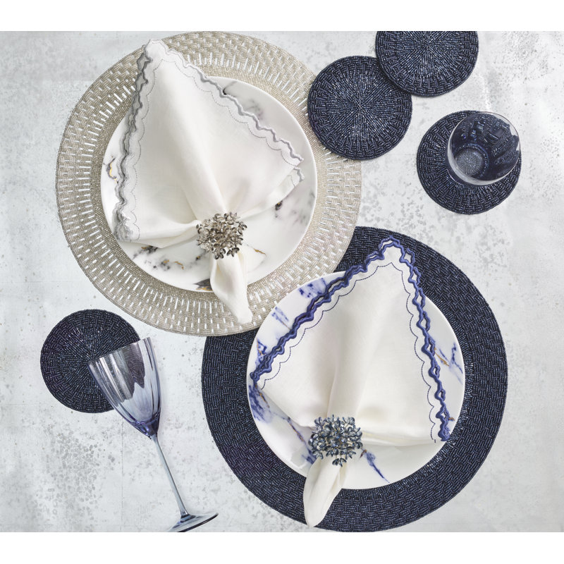 Palisade Coaster Set in a Gift Bag, Navy