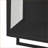 Cabinets Modern 23.62” Two-Door Wall Cabinet with Glass Doors, Two-Tier Storage &amp; Towel Rack – Black Iron + Tempered Glass | Contemporary | Entryway-168166799