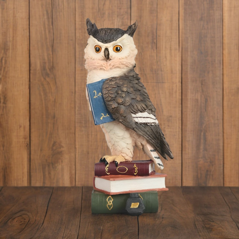 Figurine hibou 6 "avec livres