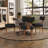 5-Piece Dining Set Mid-Century Modern Wooden Table & Upholstered Chair Set For Home, Kitchen, Dining Room-114651357-114651355