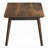 Fexy Coffee Table, 47 Inch Rectangular Top With Angled Legs, Walnut Brown