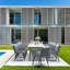 Ensemble repas 11 pièces pour patio extérieur
