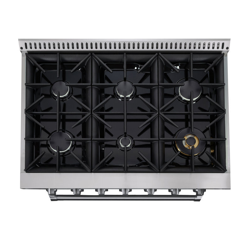 36" Vezeni Reminiscia Range (Gold), Stainless Steel