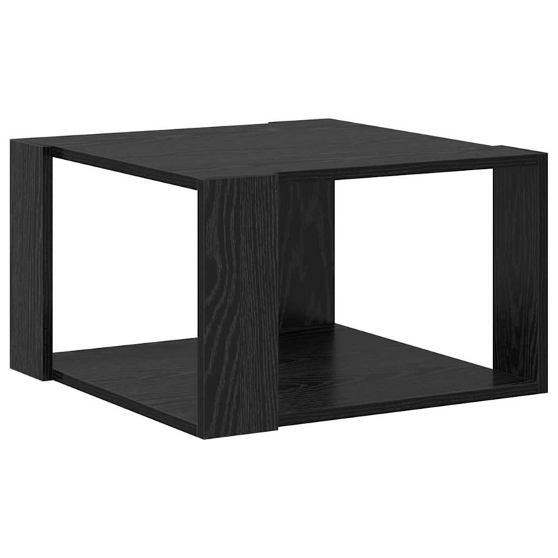 Aleydis Coffee Table Hallway Side Table Desk Accent End Table Engineered Wood, Black Oak, 51.5 x 51.5 x 30 cm (L x W x H)