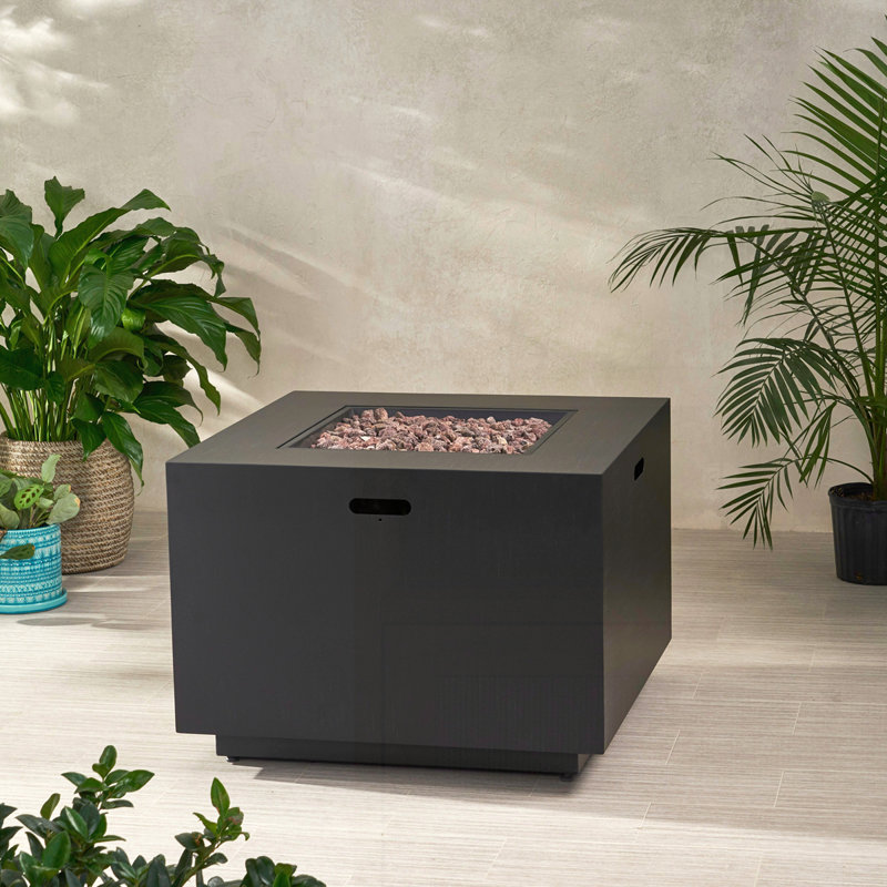 Modern Outdoor Fire Pit, Dark Gray