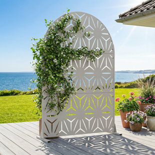 72x47x16 Inch Privacy Screens Star Shaped Rectangular Galvanized Steel Panels