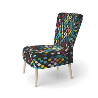 Motif artistique à pois fantaisiste - Chaise d'appoint et fauteuil rembourrés Modern_A
