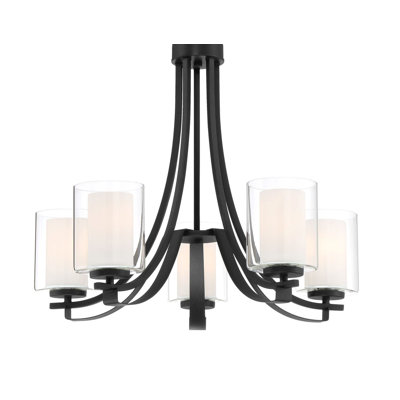 Lustre empire à 5 lumières de style bougie