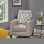 Fauteuil inclinable manuel en lin-1572612965