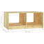 Tsavag Solid Wood Floor Shelf Coffee Table with Storage