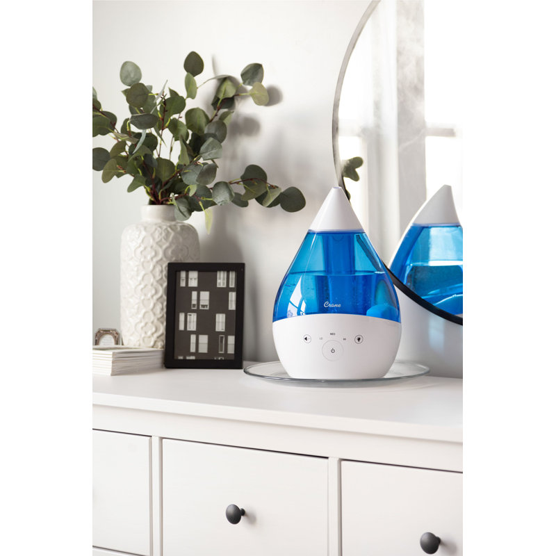 Blue and White Ultrasonic Cool Mist Humidifier with Sound Machine