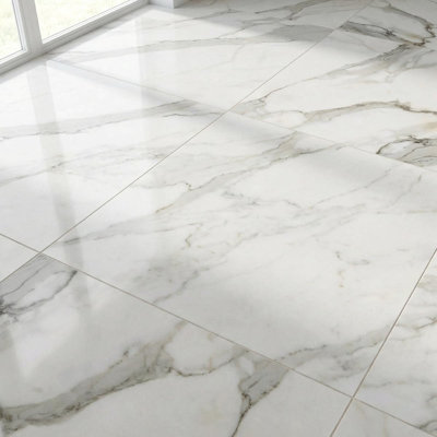 Calacatta Gold Standard Polished 18x18 Marble Tile