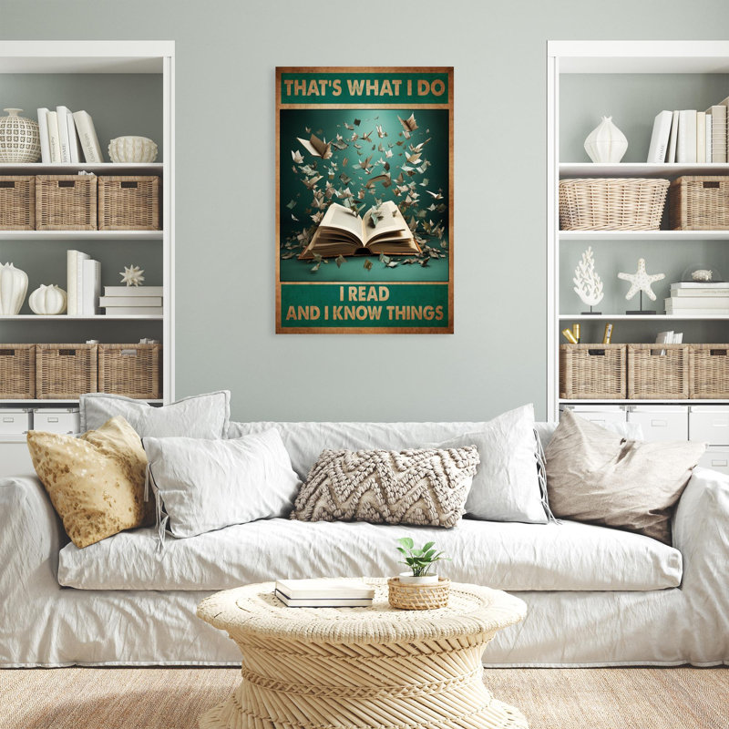 " Books I Read ", 14" H x 11" W x 1.25" D