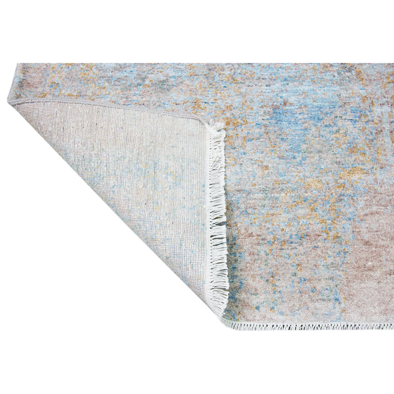 Hand Woven Wool Area Rug, Rectangle 6' x 9'