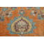 Tapis orange en laine noué à la main de conception unique 9 pi 9 po x 12 pi 8 po