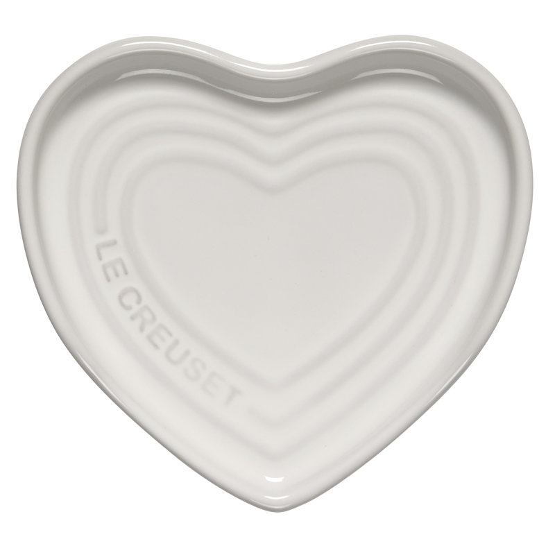 Le Creuset Stoneware Heart Spoon Rest 5, White