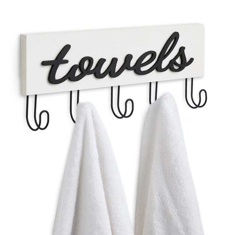 Porte-serviettes mural, Blanc