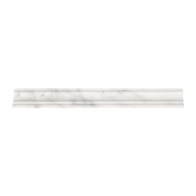 Imperial 12"" x 2"" Marble Chair Rail Tile Trim in White -  Stone & Tile Shoppe, SSIMP1011