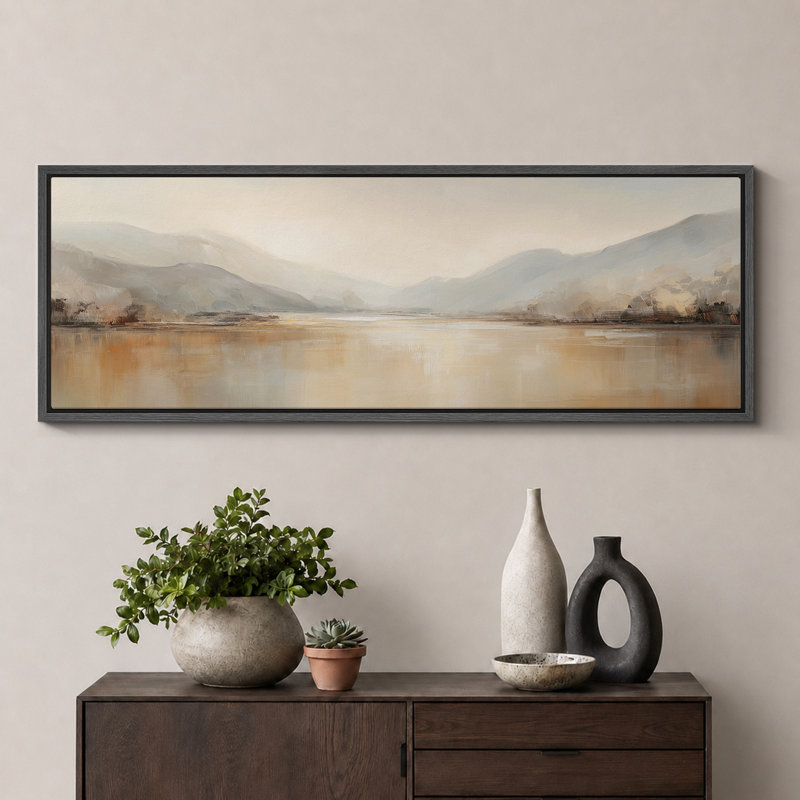 Grande impression sur toile encadrée, impression de paysage abstrait pour la décoration intérieure moderne, H 20 po x l 60 po