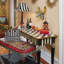 Courtly Stripe Console Table