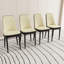 Ensemble de 4 chaises de salle à manger modernes avec pieds en métal-1680036712
