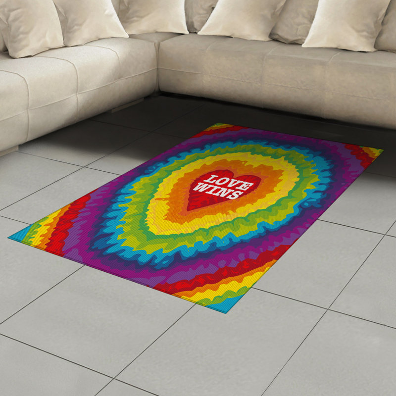 Pride High Density Long Fiber Poly Threads Decorative Area Rug Carpet, Rectangle 4' x 5'8"