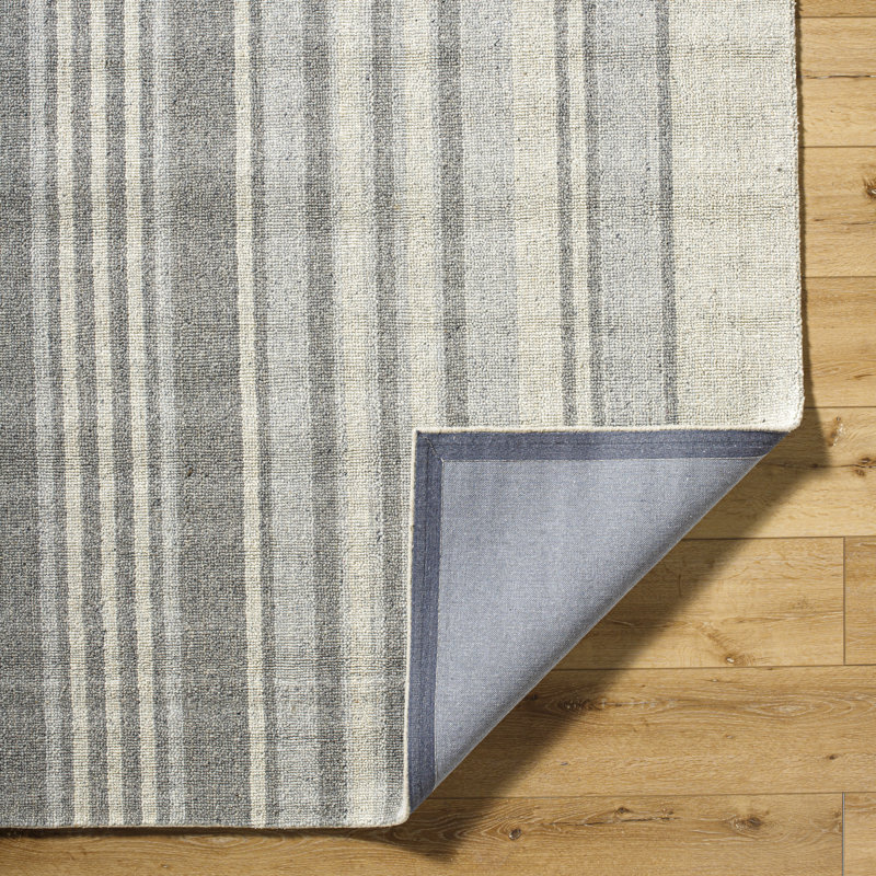 Romano Hand Loomed Wool Striped Area Rug, Rectangle 8' x 10'