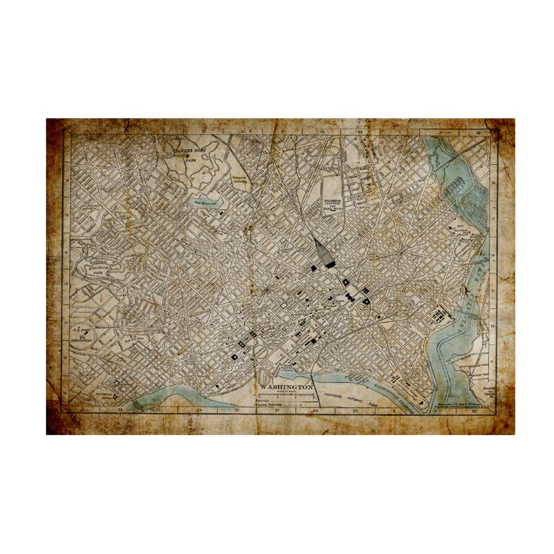 City Maps: Washington D.C. Print, 30" H x 45" W, Outdoor