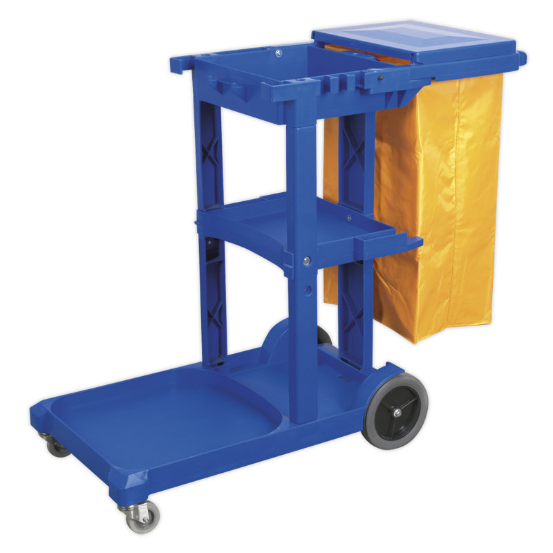 Neasa 99.5cm H x 47cm W x 117cm D Janitorial Platform Trolley