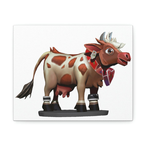 Trinx Light Brown Cow On Canvas by Kelly Johnson Print | Wayfair